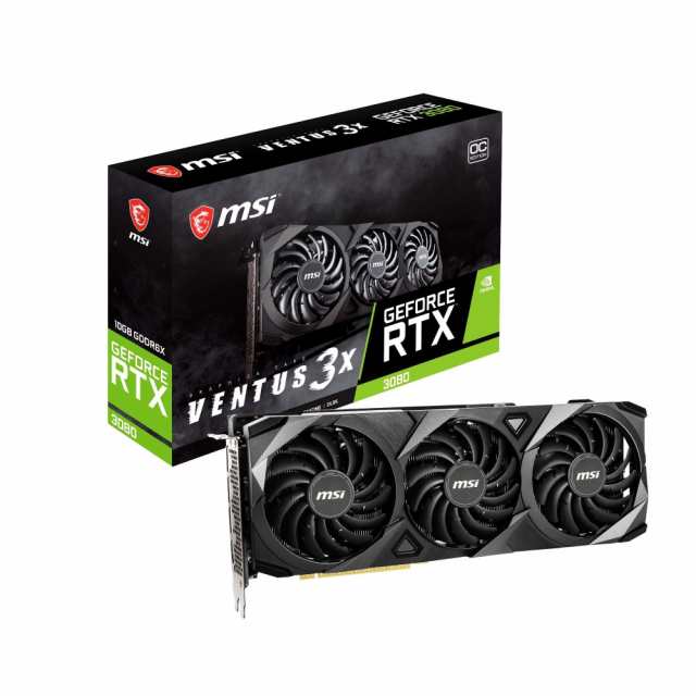 【中古】 MSI GeForce RTX 3080 VENTUS 3X 10G OC グラフィックスボード VD7358