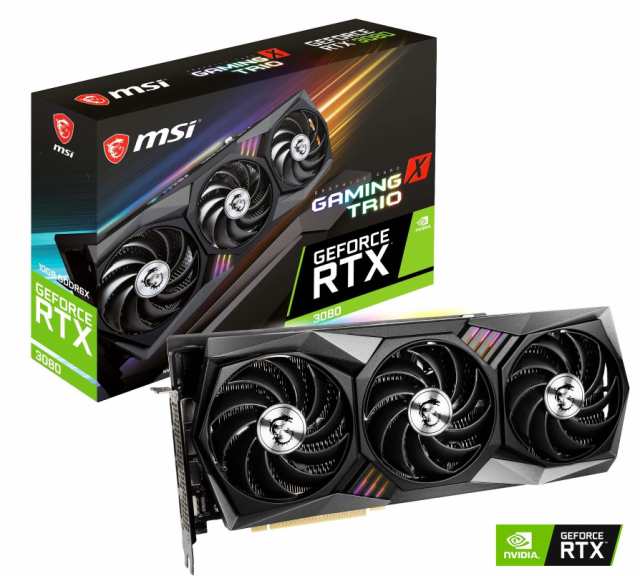 中古】 MSI GeForce RTX 3080 GAMING X TRIO 10G グラフィックスボード VD7348 その他PCアクセサリ・サプライ