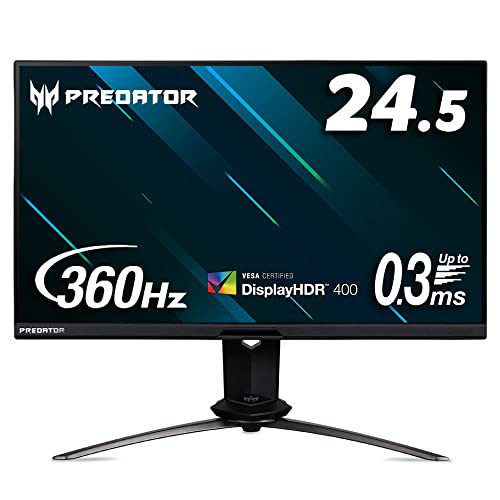 【中古】 Acer ゲーミングモニター Predator X25bmiiprzx 24.5インチ IPS 非光沢 フルHD 0.3ms(GTG， Min.)360Hz (HDMI 240Hz) USB3.2 G-