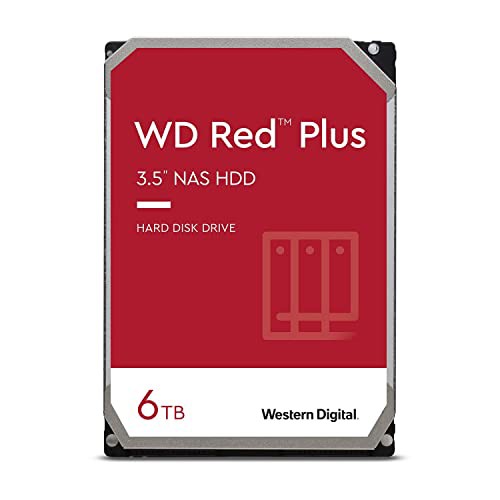 【中古】 レッド_6TB_WD Red Plus Western Digital ウエスタンデジタル WD Red Plus 内蔵 HDD ハードディスク 6TB CMR 3.5インチ SATA 56