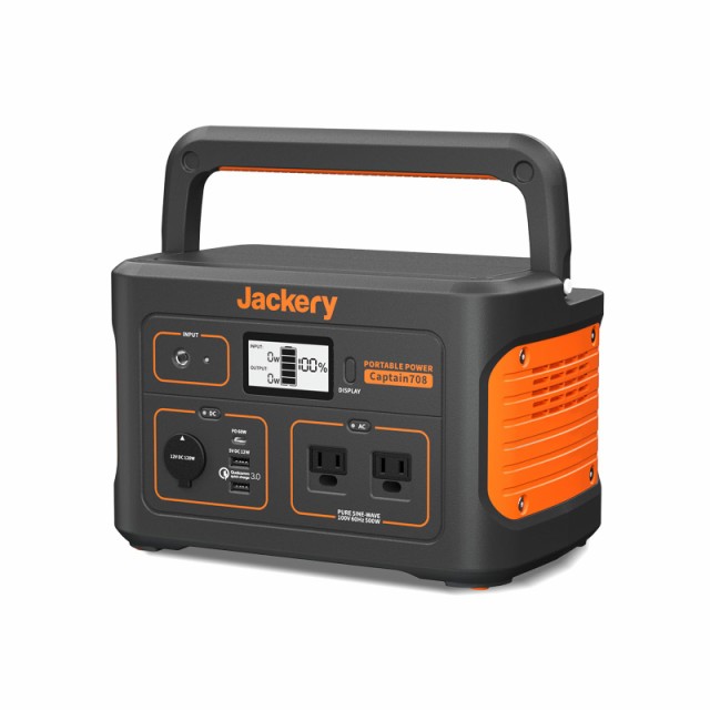 【中古】 Jackery ポータブル電源 708 191400mAh/708Wh 大容量 ポータブルバッテリー 節電 停電対策 PSE認証済 純正弦波 MPPT制御方式 AC