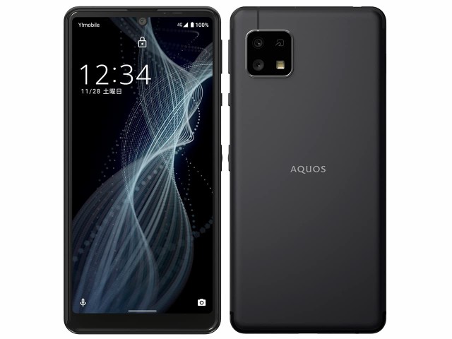 【中古】 Y!mobile(ワイモバイル) SIMフリー Ymobile AQUOS sense4 basic A003SH [ブラック] スマートフォン本体