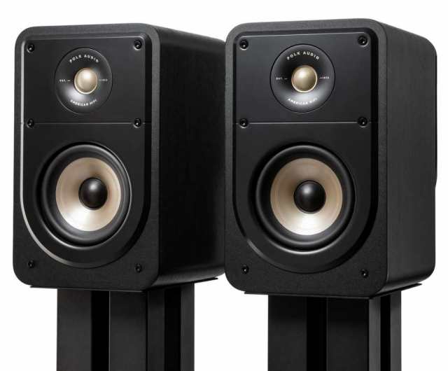 【中古】 ブラック ポークオーディオ POLK AUDIO SIGNATURE ELITE ES15 コンパクトブックシェルフスピーカー ブラック ES15BLK（2台1組）