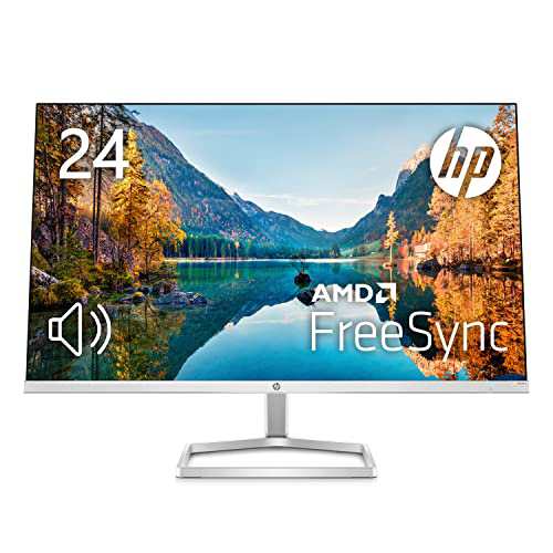 【中古】 HP モニター M24fwa 23.8インチ フルHD 超薄型 非光沢IPSパネル スピーカー内蔵 背面ホワイト (型番：34Y23AA-AAAB)