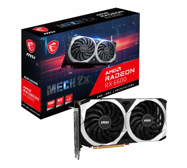 【中古】 RX 6600 搭載 MSI Radeon RX 6600 MECH 2X 8G グラフィックスボード VD7871