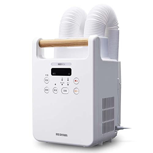 【中古】 b)デザインモデル_1)単品 アイリスオーヤマ 布団乾燥機 ふとん乾燥機 布団2組・靴2組対応 ダニ退治 カラリエ 温風機能 マット不要 木目調 ツインノズル 付き FK-W2-W ホワイトの通販は