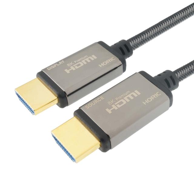 【中古】 30m ホーリック 光ファイバー 8K Premium HDMIケーブル 30m 8K/60p 4K/120p 48Gbps HDMI 2.1 HDR メッシュタイプ HH300-620GYの通販は 15,218円