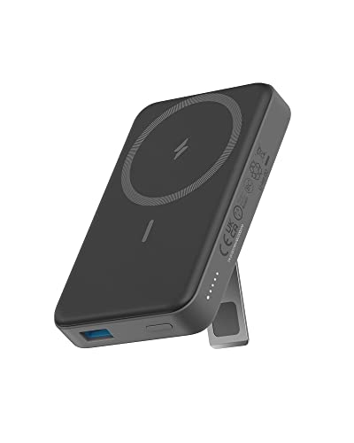 【中古】 ブラック Anker 633 Magnetic Battery (MagGo) (マグネット式ワイヤレス充電対応 10000mAh コンパクト モバイルバッテリー)【マグネット式/ワイヤレス出力(7.5W)/ USB-Cポート入出力/PSE技術基準適合】MagSafe対応iPhoneシリーズ専用 (ブラック)の通販は 12,859円