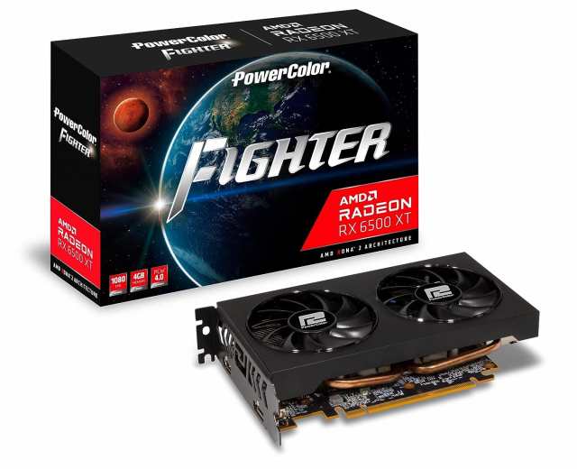 【中古】 POWERCOLOR グラフィックボード AMD Radeon RX6500XT GDDR6 4GB 搭載モデル 【国内品】 AXRX 6500XT 4GBD6-DH/OC