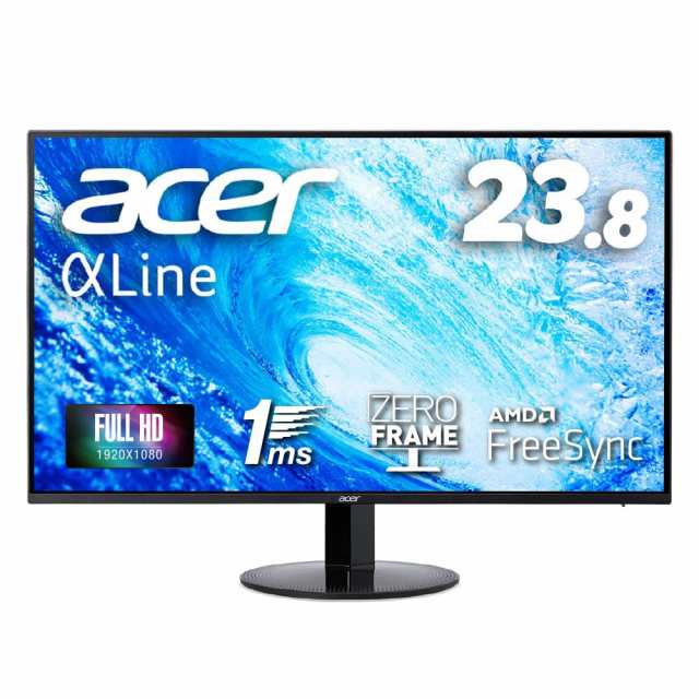 【中古】 23.8/VA/FHD/1ms/75Hz Acer モニター AlphaLine SA241YAbmix 23.8インチ VA 非光沢 フルHD 75Hz 1ms (VRB) HDMI ミニD-Sub 15