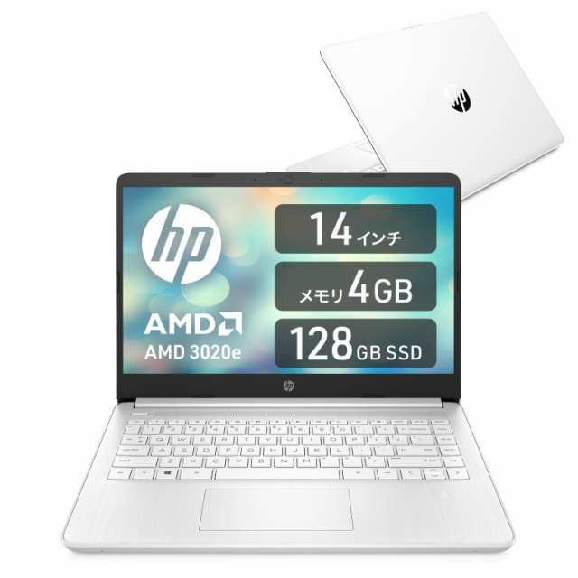 【中古】 HP ノートパソコン 14s-fq1000 指紋認証対応 3020e 4GB 128GB Win11 14インチ (型番：3Y6C0PA-AAAA)