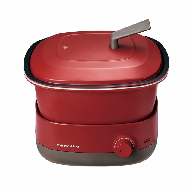 【中古】 レッド レコルト ポットデュオ キャレ RPD-4 recolte Pot Duo Carre (レッド)