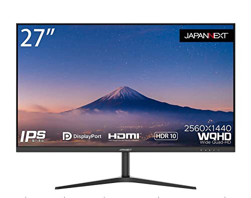 【中古】 JAPANNEXT 27インチ WQHD(2560 x 1440) 液晶モニター JN-IPS27WQHDR HDMI DP