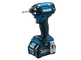 【中古】 マキタ(Makita) Led ライト 充電式インパクトドライバ（青） 40Vmax2.5Ah バッテリ2本・充電器・ケース付 TD002GRDX