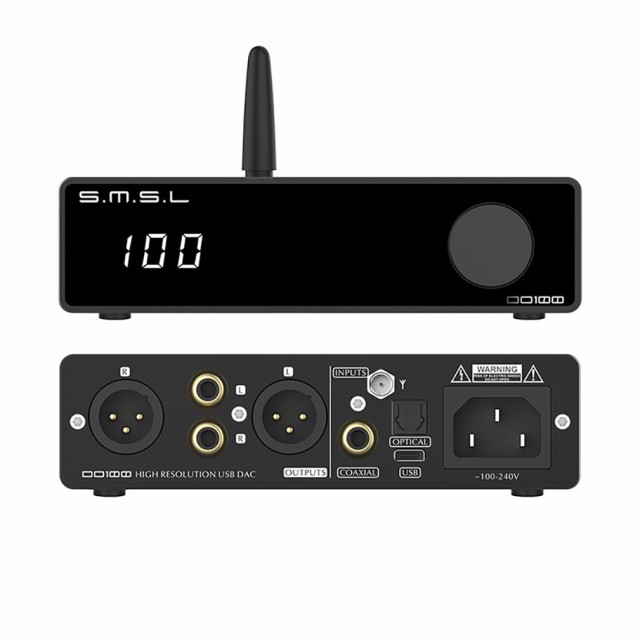 【中古】 SMSL DO100 USB DAC ES9038Q2Mx2 OPA1612x4 Bluetooth5.1 DSD512 32bit/768kHz USB/BT/OPT/COAX入力 RCA/XLR出力 USB DAC リコ