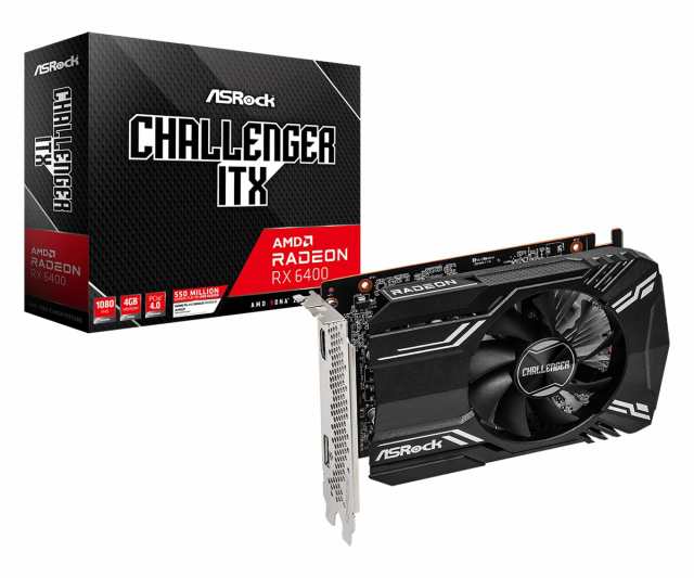 【中古】 ASRock グラフィックボード AMD Radeon RX6400 搭載モデル 【国内品】 CLI 4G 黒