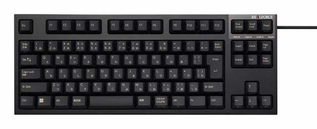 【中古】 TKLサイズ 91キー 日本語配列_ブラック 静音 変荷重 REALFORCE R3S キーボード 有線 テンキーレス 変荷重 日本語配列 ブラック