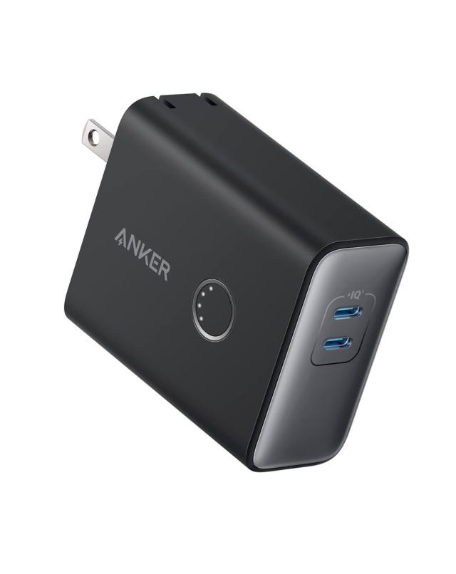 【中古】 ブラック Anker 521 Power Bank (PowerCore Fusion， 45W) (5000mAh 20W出力モバイルバッテリー搭載 45W出力USB充電器) / コンセント一体型/PSE認証済/PowerIQ 3.0 (Gen2) 搭載/USB PD対応/折りたたみ式プラグ (ブラック)の通販は