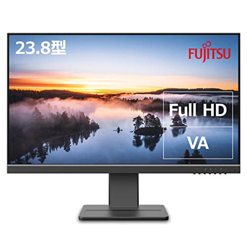 【中古】 23.8型/VA 【公式】 富士通 ディスプレイ23.8型 (VAパネル/フルHD/HDMI/ブルーライト軽減/高さ調節/縦横回転/5年) VTシリーズ V