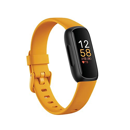 【中古】 Morning Glow/Black_小 Fitbit Inspire 3 フィットネストラッカー Morning Glow/Black FRCJK L/Sサイズ [最大10日間のバッテリ