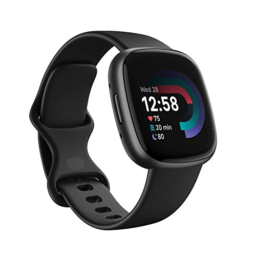 【中古】 Black 【Suica対応】Fitbit Versa 4 スマートウォッチ ブラック [6日間以上のバッテリーライフ/Alexa搭載/GPS搭載] FB523BKBK-F