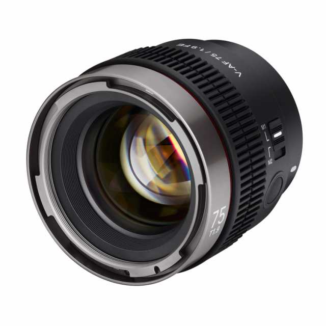 【中古】 75mm_単品 SAMYANG 動画用単焦点AFレンズ V-AF 75mm T1.9 FE ソニー α Eマウント フルサイズ対応 8K対応 軽量280g ブラック 88