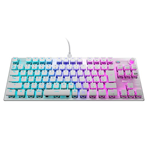 【中古】 ホワイト(TKL)_日本語配列(メカニカル/リニア) ROCCAT ゲーミングキーボード Vulcan TKL JP 日本語配列 有線 ホワイト/白 メカニカル リニア テンキーレス RGB ボリュームダイヤル Windows 7以降 【国内正規品】