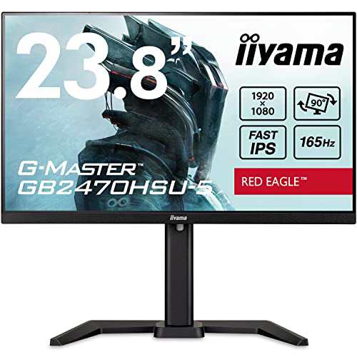 【中古】 G-MASTER ゲーミングモニター ディスプレイ 23.8インチ 165Hz 0.8ms IPS方式 フルHD 高さ調整 縦回転 HDMI Displayport USBハブ