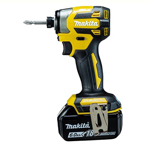 【中古】 マキタ(Makita) 充電式インパクトドライバ（イエロー） 18V6Ah バッテリ2本・充電器・ケース付 TD173DGXFY