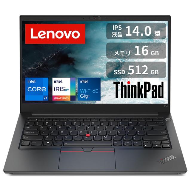 【中古】 Lenovo ThinkPad E14 Gen 4 ノートパソコン (14.0インチ FHD IPS液晶 Webカメラ 無線LAN Wi-Fi6) ブラック 【Windows11】 (Core i7/16GB/512GB)の通販は