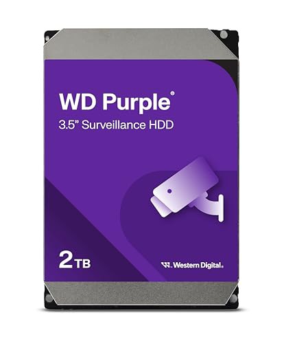 【中古】 2TB_WD Purple ウエスタンデジタル(Western Digital) WD Purple 内蔵 HDD ハードディスク 2TB CMR 3.5インチ SATA キャッシュ64