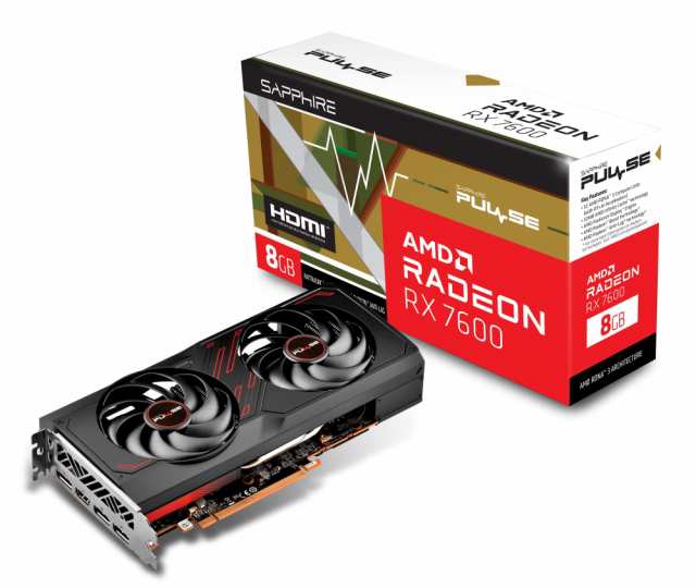 【中古】 SAPPHIRE PULSE RADEON RX 7600 GAMING 8GB GDDR6 グラフィックスボード 11324-01-20G VD8509