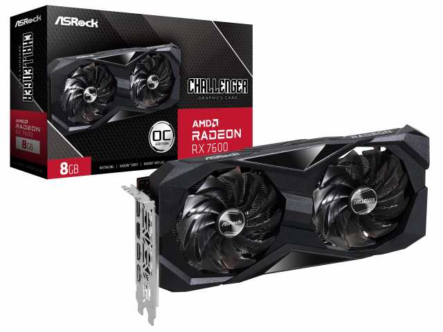 【中古】 ASRock Radeon / RX7600 搭載 グラフィックボード GDDR6 8GB 搭載モデル 【国内正規品】 RX7600 CL 8GO