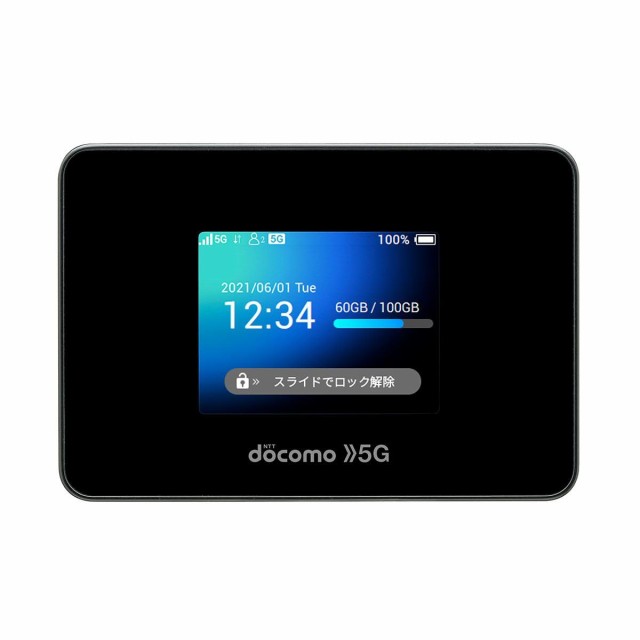 【中古】 docomo Wi-Fi STATION SH-52B 黒 約74（H）×約108（W）×約15.7（D）mm