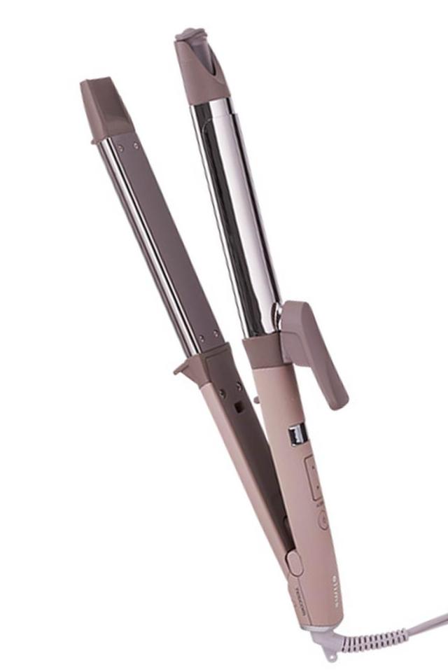 【中古】 サニーベージュ_32mm テスコム ヘアアイロン カールアイロン コテ 32mm ストレート/カール 2way マイナスイオン 海外対応 スチーム 温度調整/ロック/メモリー 自動OFF 開閉ロック ラク抜きプラグ elims est サニーベージュ TW753A-Cの通販は