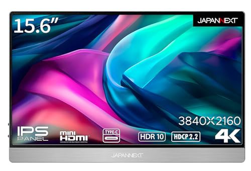 【中古】 JAPANNEXT 15.6インチIPSパネル 4K(3840x2160)解像度 モバイルモニター JN-MD-IPS1561UHDR USB Type-C miniHDMI