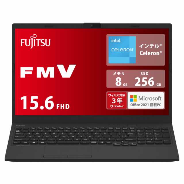 【中古】 Celeron 8GB Office 【公式】 富士通 ノートパソコン FMV Lite WA1/H3 (MS Office 2021/Win 11/15.6型/Celeron/8GB/SSD 256GB)