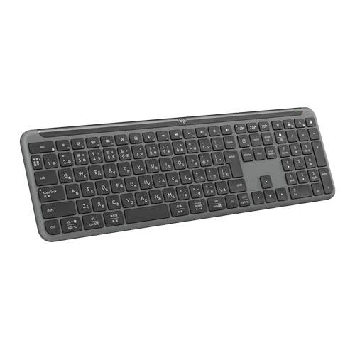 【中古】 グラファイト_キーボード ロジクール SIGNATURE SLIM ワイヤレス キーボード K950GR 薄型 静かなタイピング Bluetooth Logi Bol