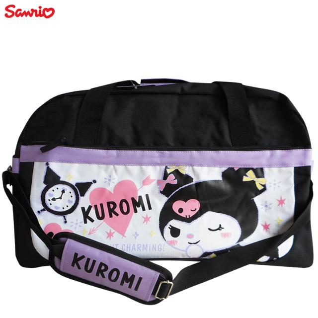 送料無料 ボストンバッグ クロミ 時計 りぼん 小悪魔 サンリオ 修学旅行 ボストン バッグ 旅行バッグ カバン かわいい 女の子 ショルダーバック 部活 キャンプ 遠征 お泊り 宿泊 大容量 大きい ピンク ヨガの通販は 5,380円