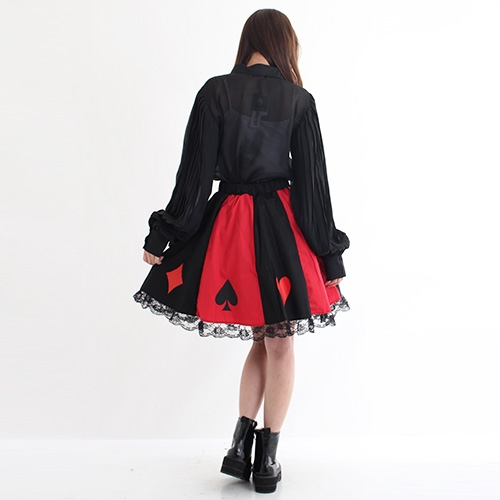 送料無料 スカート ミニスカート トランプ ハートの女王 不思議の国の  