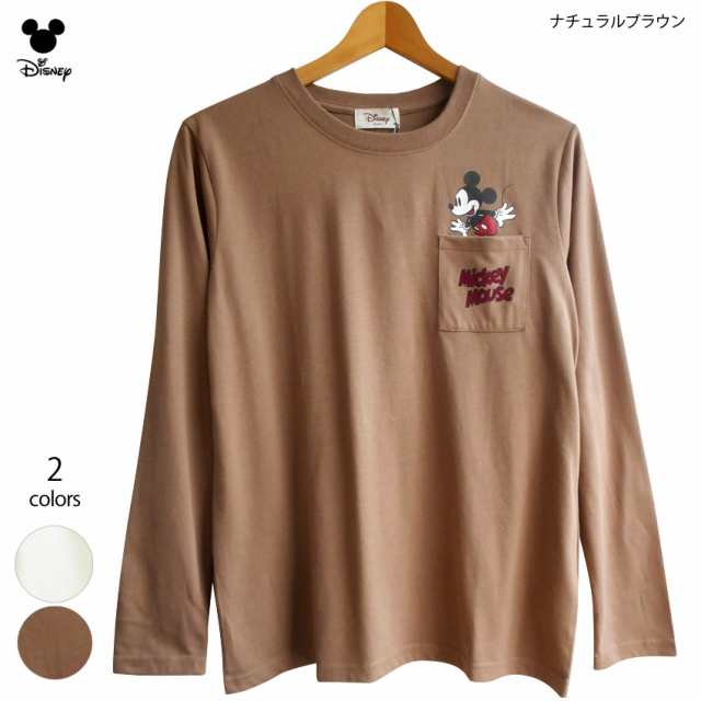 送料無料 ミッキー ミッキーマウス ディズニー 長袖tシャツ ロンt カットソー 胸ポケット Disney レディース レトロ ペアルック 双子コーの通販はau Pay マーケット プラスチカネットショップ