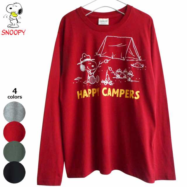 スヌーピー Tシャツ 長袖 総柄 PEANUTS[品番：YSDW0001041