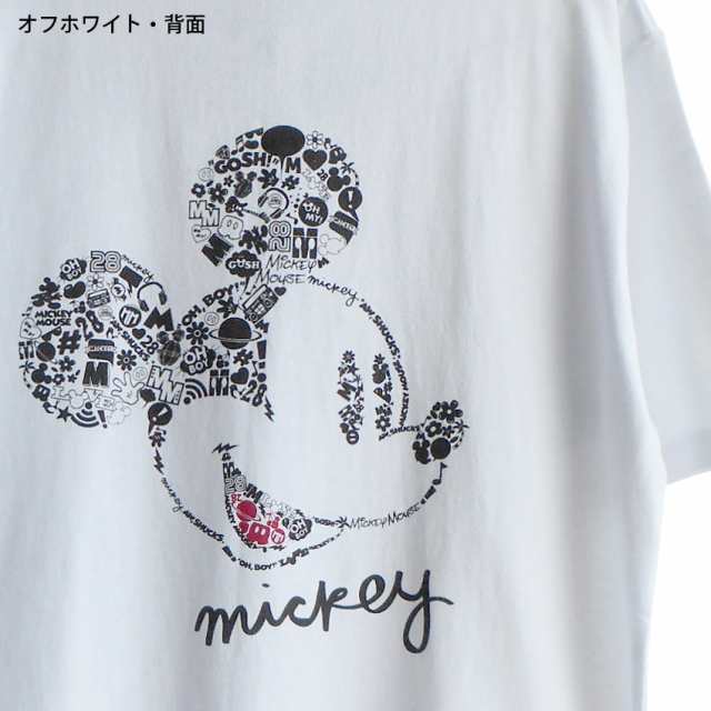 送料無料 ディズニー Tシャツ メンズ ミッキーマウス バックプリント