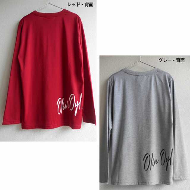 送料無料 長袖Tシャツ ロンT オリーブ ポパイ メンズ カットソー