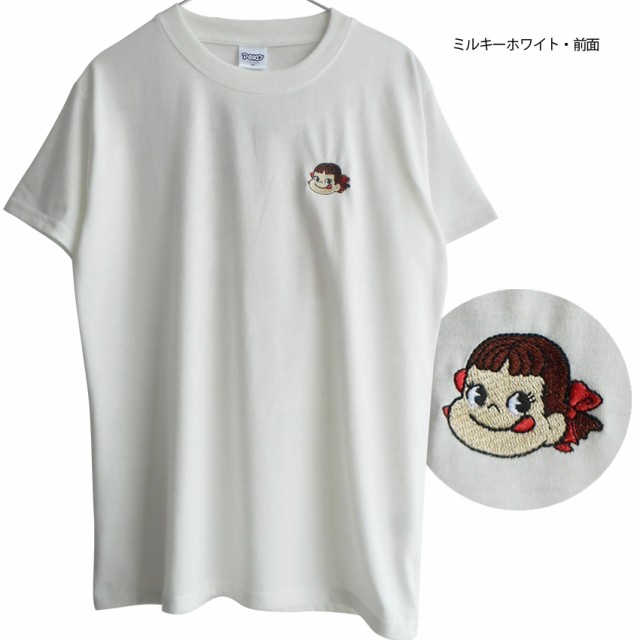 送料無料 ペコちゃん Ｔシャツ レディース メンズ バックプリント 刺繍