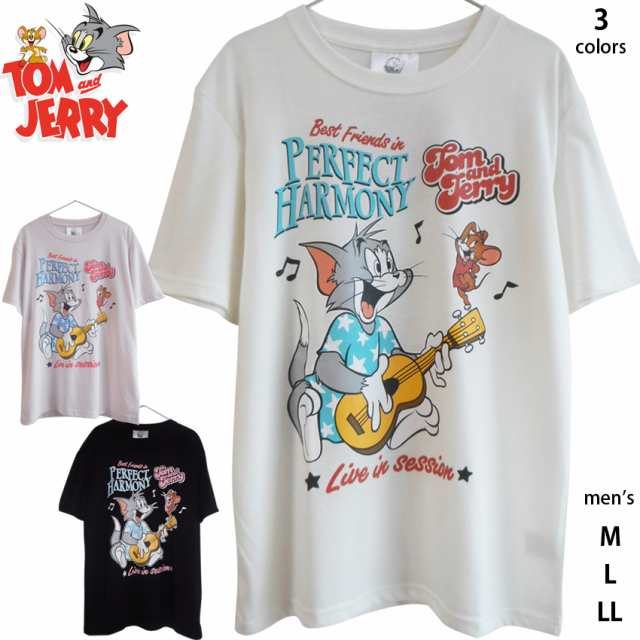 送料無料 トムとジェリー メンズ Tシャツ 半袖 セッション音楽