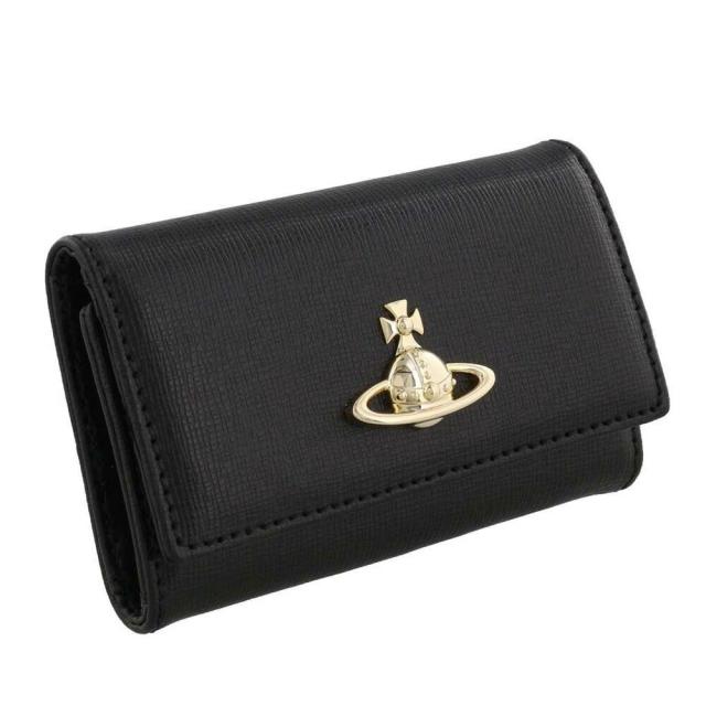 ヴィヴィアンウエストウッド キーケース SAFFIANO 51020001 ブラック【IP-0558】 VIVIENNE WESTWOOD オーブ プレゼント ギフト 誕生日_1