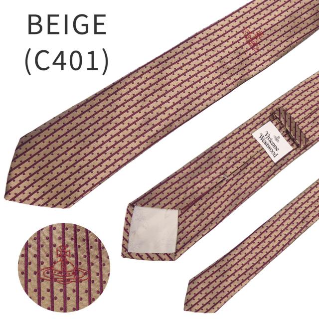 ヴィヴィアンウエストウッド ネクタイ ストライプ ドット W00CF シルク