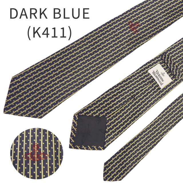 ヴィヴィアンウエストウッド ネクタイ ストライプ ドット W00CF シルク