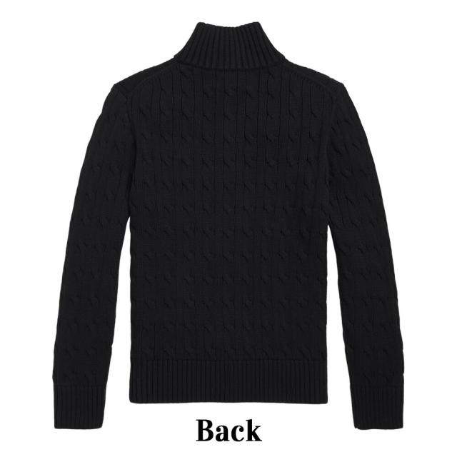 ポロ ラルフローレン メンズ コットン ケーブル ニット ハーフジップ